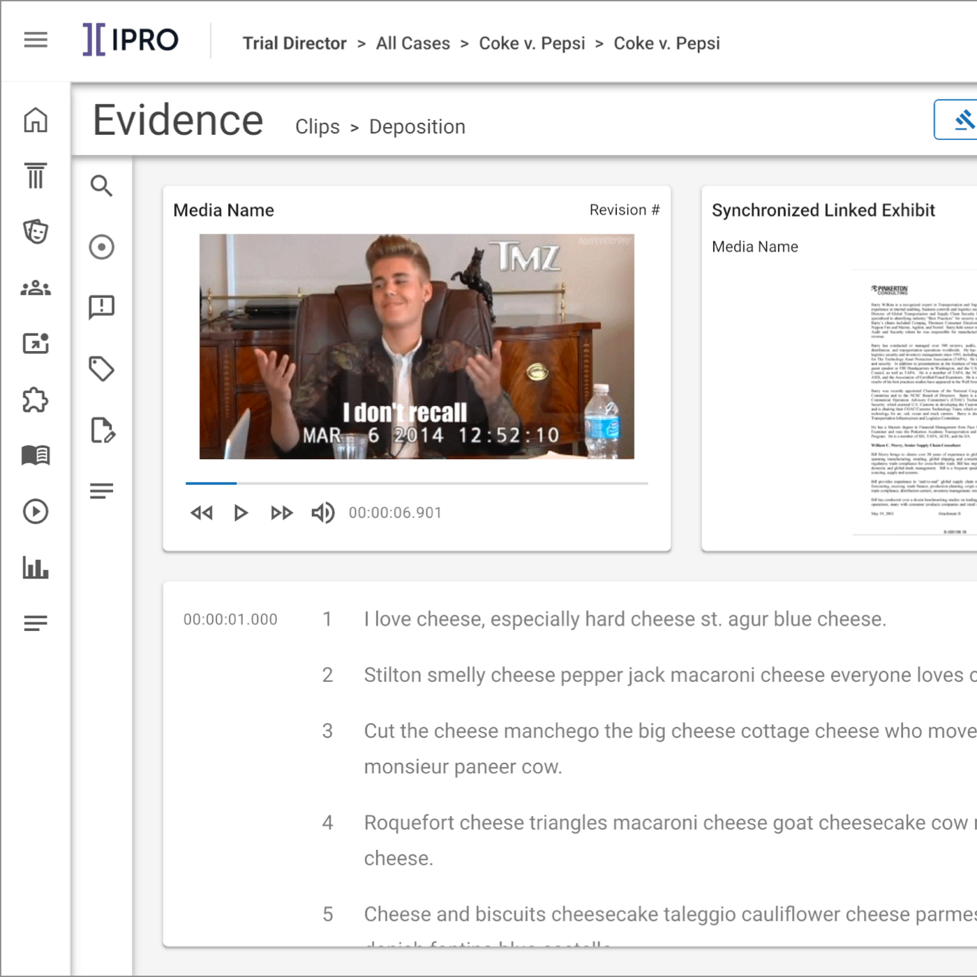 IPRO annotation interaction.